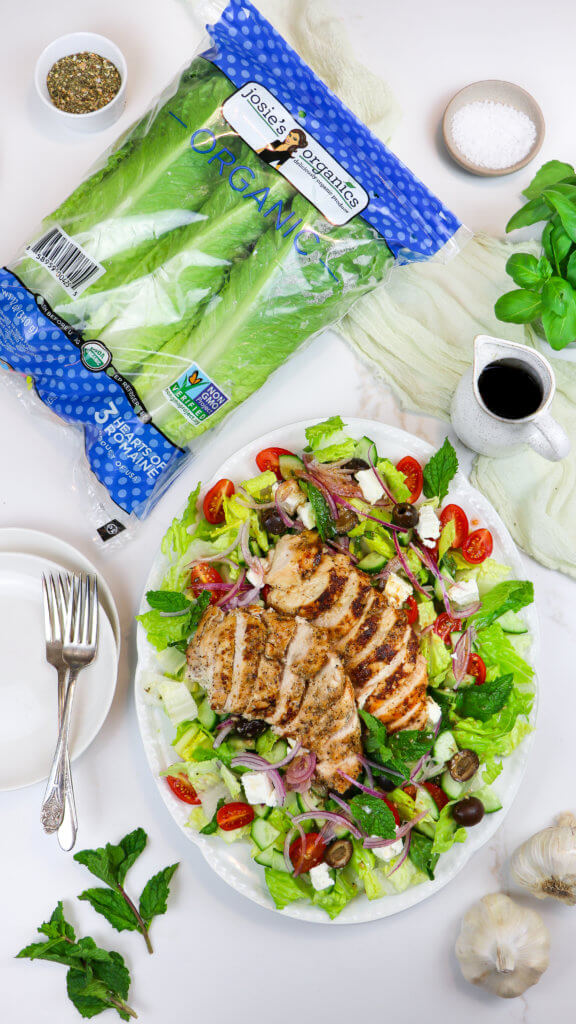 Greek Salad with Romaine & Chicken